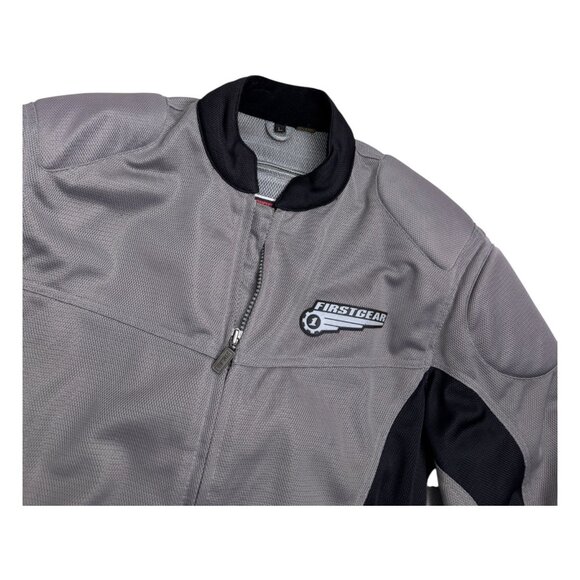 FIRST GEAR Mesh Textile Padded Protective Riding Motorcycle Jacket Mens Large - Picture 4 of 7